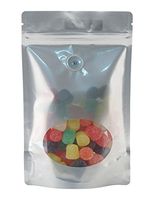 BAP 4 oz Silver Window Stand Up Pouch, Zip with Valve for Coffee (100 pcs)