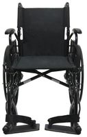 Karman Healthcare 802N-DY-E Aluminum Lightweight Wheelchair with Flip Back Armrests with Elevating Legrests, Black, 16" Seat Width