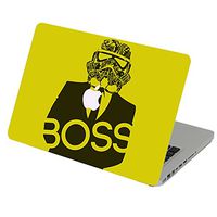 Theskinmantra Boss Apple Macbook Air 13 inch DECAL/SKIN with Apple logo cut out and Round Edges