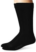 Top Flite Men's Diabetic Non-Binding Cushion Ultra Dri Mid Calf Socks 2 Pair Pack, Black, Large