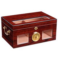 JUFU Cigar Box Cigar Box - Large Capacity Cigar Box Ebony Cedar Wood Cigar humidor humidor Cigar Cabinet Ebony Wood Imported Cedar Wood Cigar humidor @@ (Color : Brown)