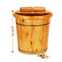 Foot Bath Barrel Cypress Wood Household Foot Spa Tub,Massage Spa Foot spa Bucket (Color : G)