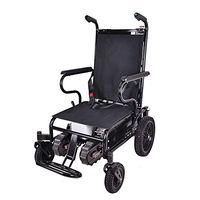 ZXOIHH Folding Electric Stair Climber, Aluminum Alloy Wheelchair for Elderly/Disabled, with ABS System Electromagnetic Brake