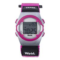 WobL Vibrating 8-Alarm & Repeating Countdown Timer Watch for Kids & Adults, Medication/Sports/Meetings/Potty Reminders, Pink