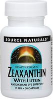 Zeaxanthin with Lutein Source Naturals, Inc. 30 Caps