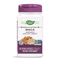 Nature's Way Maca Standardized 0.6% Glucosinolates, 350 mg of Extract per serving, 60 Capsules