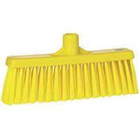 Vikan 31666 Medium Sweep Floor Broom Head, Polypropylene Block, 12-1/4" Polyester Bristle, Yellow