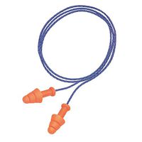 Howard Leight by Honeywell Multiple Use SmartFit 3-Flange TPE (Thermoplastic Elastomer) Molded Corded Earplugs with Detachable Fabric Cord (1 Pair Per HearPack, 100 Pair Per Box)