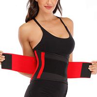 Back Brace Belt Lumbar Support, Back Support Lower Back Brace Provides Back Pain Relief, Adjustable Posture-Support Brace and Double-Compression Belt (Red, XX-Large)