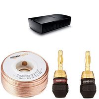 Bose SoundTouch SA-5 Amplifier, works with Alexa, Black (737253-1110) with 16-Gauge Speaker Wire - 100 Feet and Banana Plugs - 6 pairs