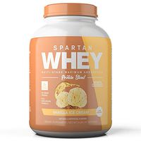 Spartan Whey Delicious Protein Powder, Best Prices and Highest Rated Blend, For Use Before, Between, and After Workouts to Maximize Muscle Protein Synthesis and Muscle Recovery. Supports Satiety. Vanilla Ice Cream 5 lbs