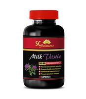 Liver Support and Weight Loss - Milk Thistle Premium Extract 245 MG - Milk Thistle Powder - 1 Bottle (60 Capsules)