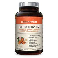 NatureWise Curcumin Turmeric 2250mg (2 Month Supply) | 95% Curcuminoids & BioPerine Black Pepper Extract | Advanced Absorption for Cardiovascular Health Joint Support | Gluten Free Non-GMO [180 Count]