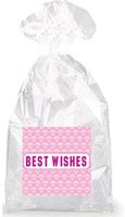 Best Wishes Pink Party Favor Bags with Ties - 12pack