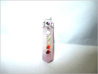 Jet Rose Quartz Point Chakra Pendant 2 inch Approx. Faceted A++ Top Jet International Healing India Crystal Therapy Booklet Chakra Balancing Image is JUST A Reference