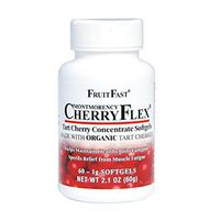 CherryFlex by FruitFast - 100% Red Tart Organic Cherry Concentrate Supplement - 60 Count - Non-GMO and Gluten Free - Promotes Healthy Joint Function