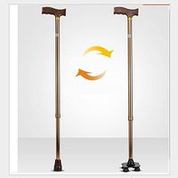 WW Elderly Crutch Aluminum Alloy Smart Retractable Walker Medical Crutches, Bronze