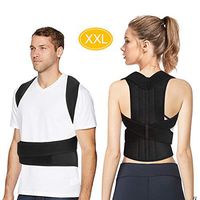 Back Brace Posture Corrector for Men and Women, Adjustable Full Lumbar Back Brace Belts for Slouching and Hunching to Improve Bad Posture Thoracic Kyphosis and Upper Back Pain Relief (XXL)