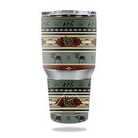 MightySkins Skin Compatible with Ozark Trail 30 oz Tumbler - Cabin Stripes | Protective, Durable, and Unique Vinyl Decal wrap Cover | Easy to Apply, Remove, and Change Styles | Made in The USA