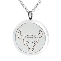Aromatherapy Essential Oil Diffuser Necklace Perfume Fragrance Taurus Pendant Charms Locket
