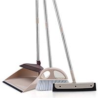 Dust Pan and Broom/Dustpan Cleans Broom Combo Long Handle for Home Kitchen Room Office Lobby Floor Use Upright Stand Up Dustpan Broom Set