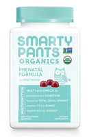Daily Organic Gummy Prenatal Multivitamin: Probiotic, Vitamin C, D3 & Zinc for Immunity, Biotin, Omega 3 Fish Oil, Selenium, B6, Methyl B12 for Energy by SmartyPants 120 Count (30 Day Supply)