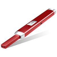 Padgene Electronic USB Lighter Rechargeable Plasma Arc Lighter, Flameless Windproof Arc Lighter for BBQ Kitchen Candles Camping Fires (Red)