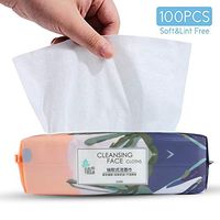 Mirea Soft Dry Wipe, Made of Cotton Only, 100 Count 7.9in*7.9 in Unscented Cotton Tissues for Sensitive Skin