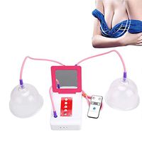 HIXGB Electric Vacuum Cups Breast Enlargement Enhancer Massager Breast Enlarge Massage Chest Suction Cup Pump Bust Developer Machine,CDCups