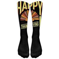 Happy Thanksgiving Everyone Turkey Custom Knee High Socks Football Baseball Long Stockings For Men Women