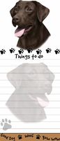 "Chocolate Labrador Magnetic List Pads" Uniquely Shaped Sticky Notepad Measures 8.5 by 3.5 Inches