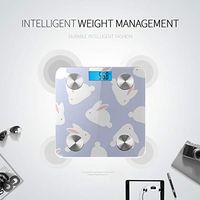 Bluetooth Bluetooth Scales Cartoon Cute White Animalrabbit Scales Weight Body Fat Composition Monitor Analyzer with Smartphone App for Body Management-396 Lbs