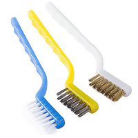 MXY Stove Brush Deep Clean Brush Set Gas Stove Smoke Machine Tool Cleanser Kitchen Detail Brushes Including 1 Stainless Steel Brush, 1 Brass Brush, 1 Nylon Brush