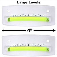 EZ Travel Collection 2-Pack Bubble Graduated Scale Levels Trailer Leveler Large (White)