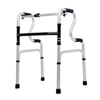 Standard Walker Elderly People, Height Adjustable Folding Aluminum Alloy Pulley Disabled Person Walking Rehabilitation Equipment,Exchangeable Fixed Dual Purpose,WheeledDualPurpose
