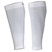 Graduated Calf Compression Sleeves (Solid White 1 Pair, Medium)