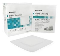 Adhesive Island Dressing McKesson 4 X 4 Inch Polypropylene / Rayon Square 2 X 2 Inch Pad White Sterile - 25/BX (MFN # 16-89044) by McKesson