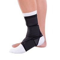 DonJoy Advantage DA161AV03-BLK-XL Ankle Sleeve with Figure 8 Straps for Sprains, Strains, Lateral Support, Open Heel, Black, XL fits 10.5", 11.5"