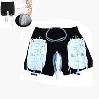 Ccom Silicone Urine Collector Male Portable Wearable Urinal for Man Leak Proof Incontinence Pants with 2 Urine Bags (Size : M) 0103 (Size : Medium)