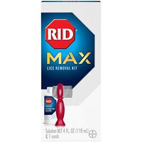 RID MAX Lice Removal Kit, Pesticide Free, Easy-to-Use, 100% Effective at Getting RID of Lice, Super Lice and Eggs, Includes 1 RIDvantage Comb and 1 Solution (4 Ounces)
