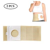 Ostomy Hernia Belt 2Pcs-Abdominal Support Brace-Stoma Binder Waist Girdle for Medical Colostomy Bag,S