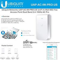 Access Point UniFi In-Wall Dual Band UAP-AC-IW-PRO-US 802.11ac Dual Band Access Point 2 / 5GHz