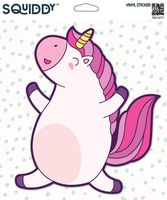 Squiddy Cute Chubby Unicorn - Vinyl Sticker for Car, Laptop, Notebook (5" Tall)