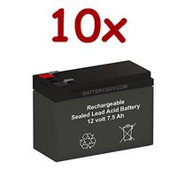 BatteryGuy BGH-1275F2 (Qty of 10) 12V 7.5ah High Rate Rechargeable SLA Battery