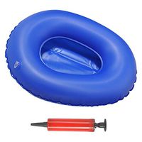 HEALLILY Inflatable Bedpan Portable Folding Patient Bedpan for Elderly Patient Old Man (Blue, Random Color Pump)