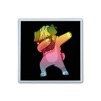 XIANN Care Contact Lens Box Holder Container Case Storage Eyecare Kit - Rainbow Dab Pug