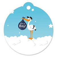 Boy Special Delivery - Blue It’s A Boy Stork Baby Shower Favor Gift Tags (Set of 20)