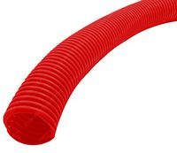 Electriduct 1.5" Split Wire Loom Tubing Polyethylene Flexible Conduit (1.5 Inch OD) - 10 Feet - Red