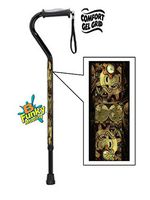 Walking Cane with Gel Grip Aluminum Adjustable Steampunk Design Men or Women