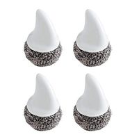 Yigeyi 4 Pack Stainless Steel Scourers – Steel Wool Scrubber Pad Used for Dishes, Pots, Pans, and Ovens. Easy scouring for Tough Kitchen Cleaning.